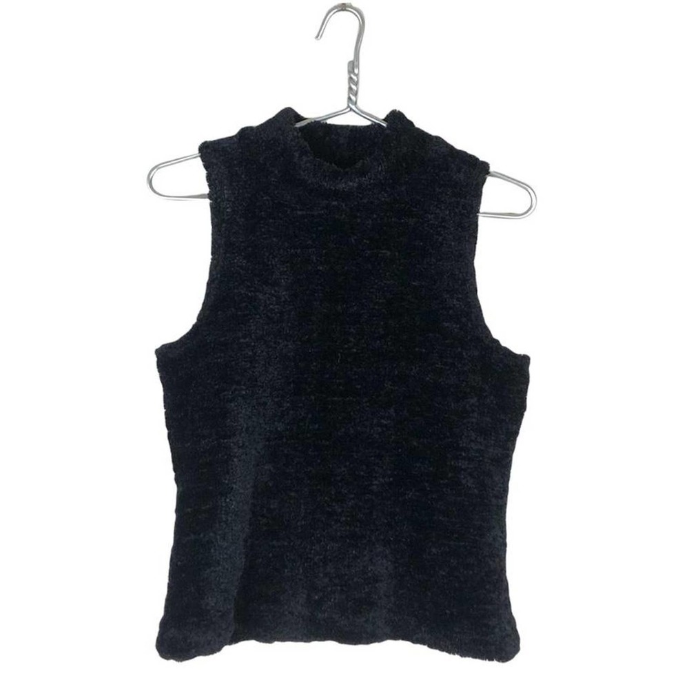 Y2K Fluffy High Neck Tank